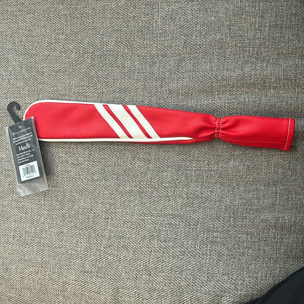 Vintage Golf Headcover Maxifli red/white for Alignment Pole